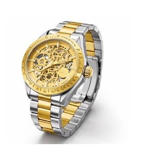 Invicta Gold, Copper and Steel Automatic Skeleton Watch